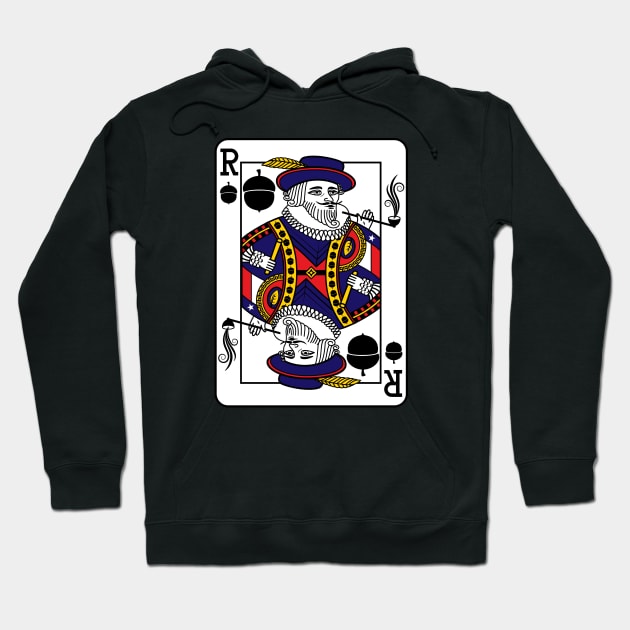 Sir Walter Raleigh Card Hoodie by DirtyMack